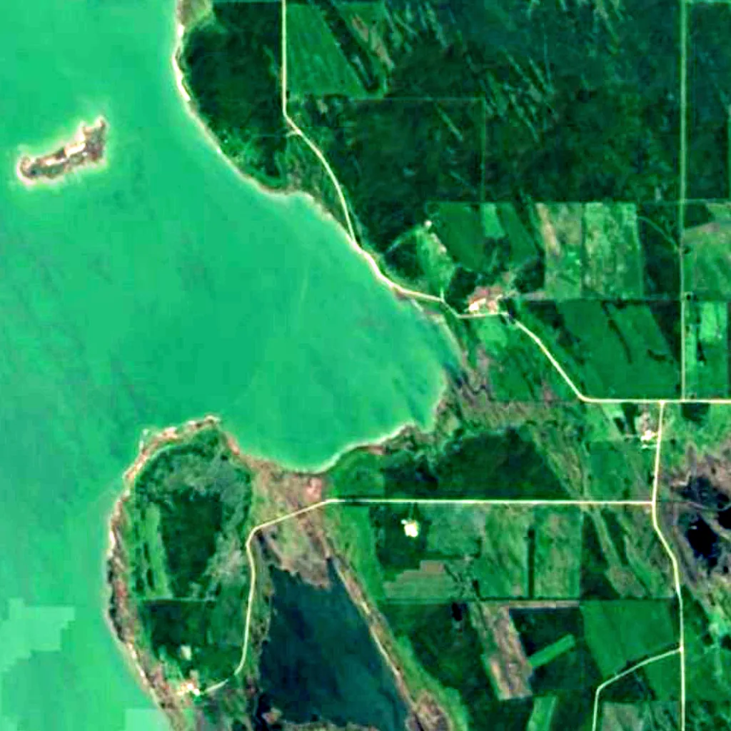 Manitobasee von oben gesehen (Sentinel-2)