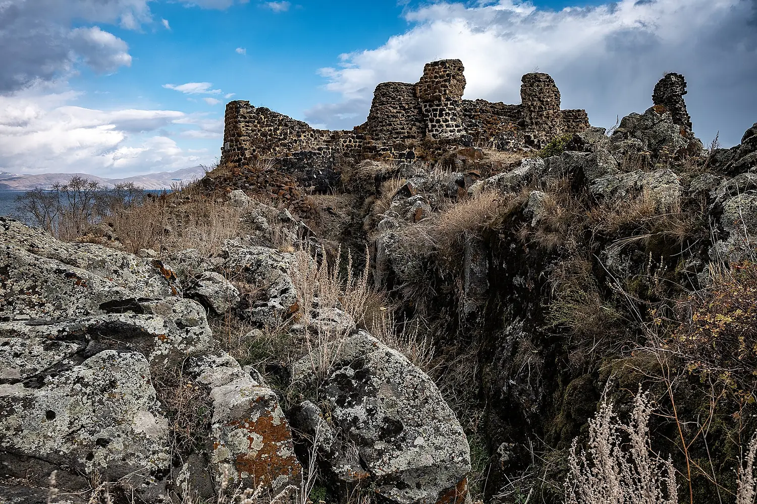 Berdkunq fortress and Lake Sevan