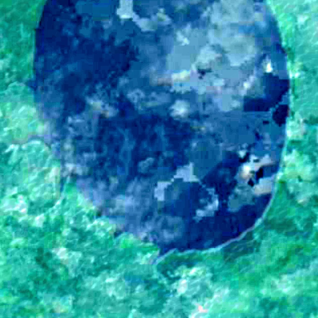 Tele-See von oben gesehen (Sentinel-2)
