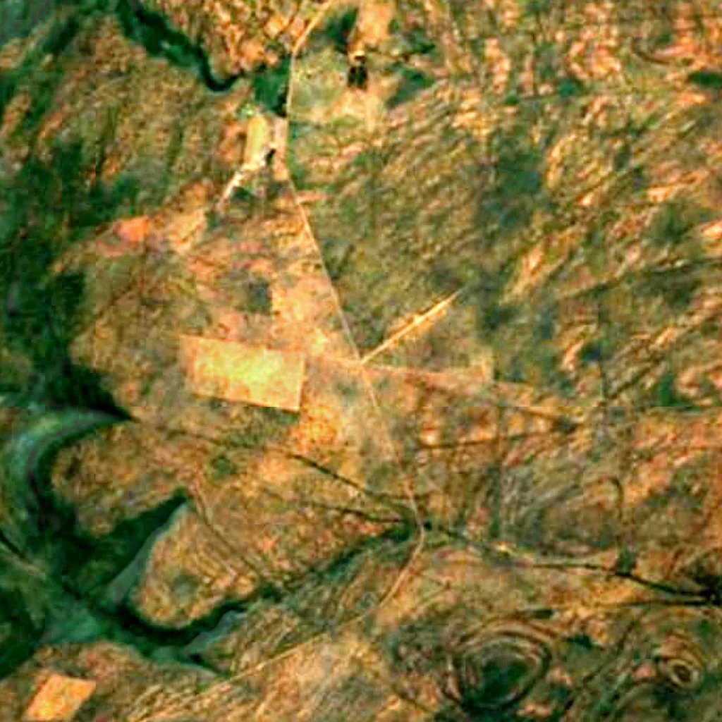 Lapalala Wilderness vu d'en haut (Sentinel-2)
