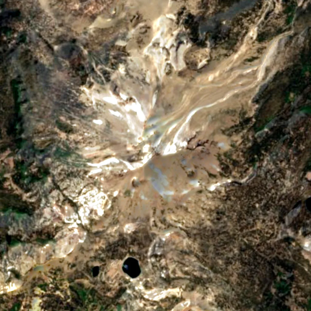 Lassen Peak visto dall'alto (Sentinel-2)