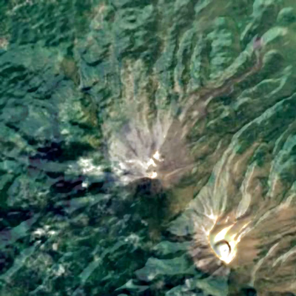 Lewotobi von oben gesehen (Sentinel-2)