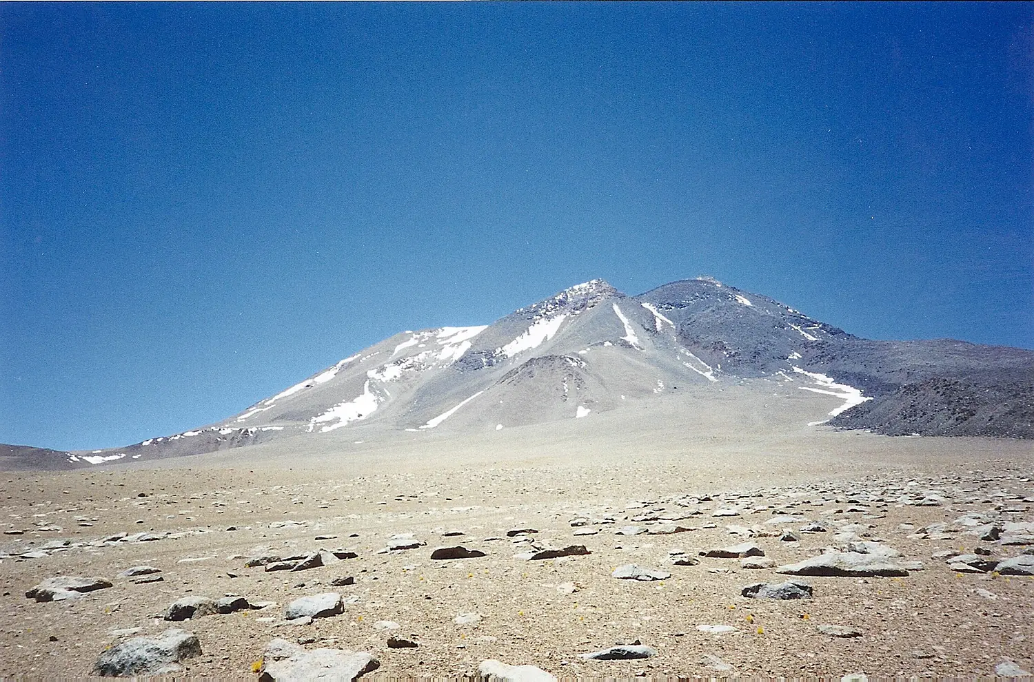 Llullaillaco from Base Camp on western slopes. See bobvillarreal.com for more.