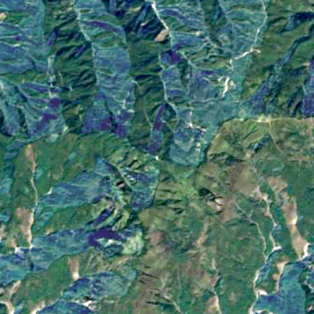 Lulin Observatorium van boven gezien (Sentinel-2)