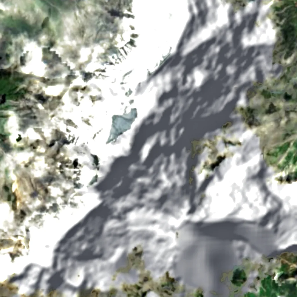 Machapuchare vu d'en haut (Sentinel-2)