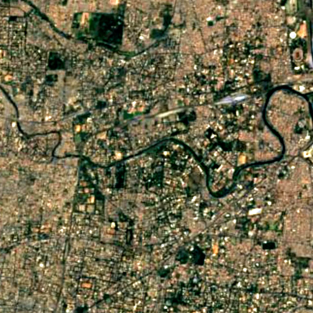 Madras Observatory von oben gesehen (Sentinel-2)