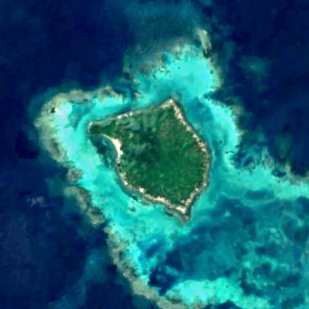 Manono von oben gesehen (Sentinel-2)