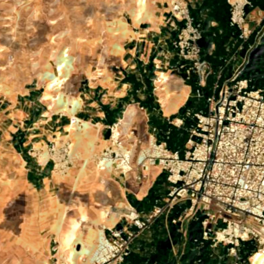 Maragheh Observatory seen from above (Sentinel-2)