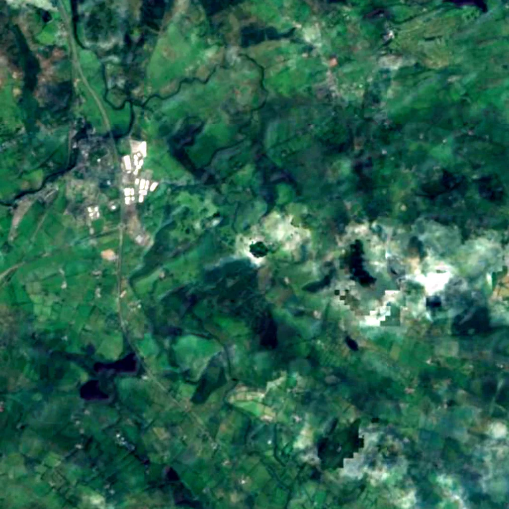 Observatoire Markree vu d'en haut (Sentinel-2)