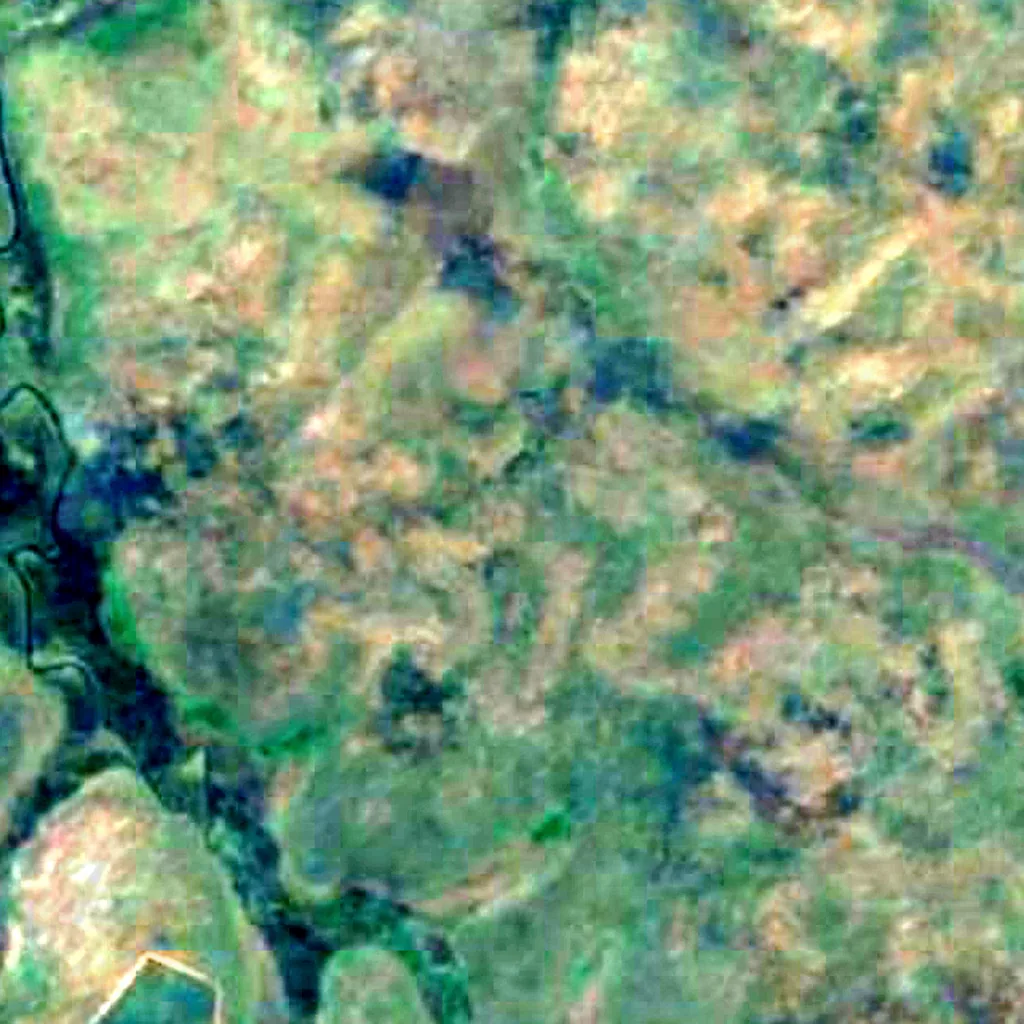 Isla Melville visto desde arriba (Sentinel-2)