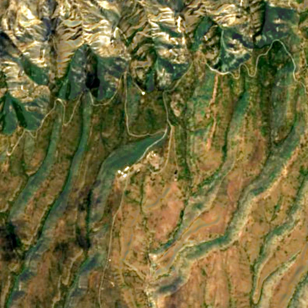 Parco nazionale di Mesa Verde visto dall'alto (Sentinel-2)