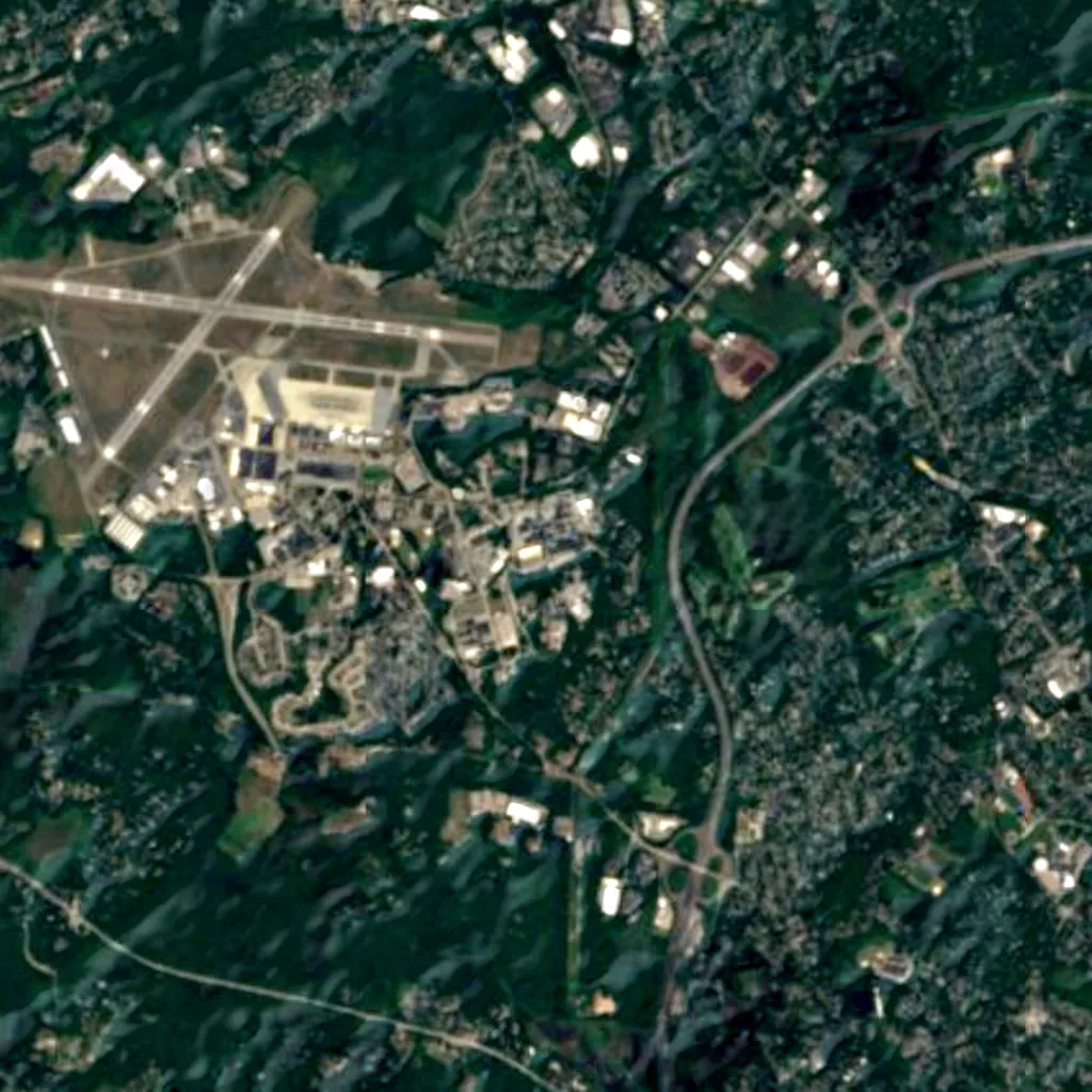 MIT Lincoln Laboratory visto dall'alto (Sentinel-2)