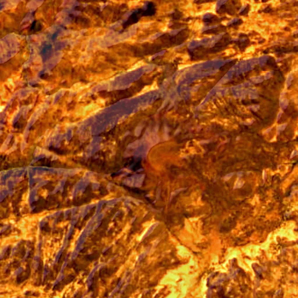 Monte Idoukal-n-Taghès visto desde arriba (Sentinel-2)