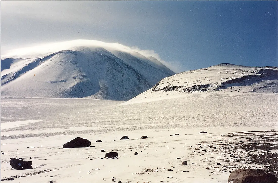Monte Pissis, Argentina. The western walls are in view.