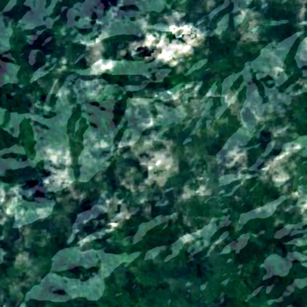 Morotai vu d'en haut (Sentinel-2)
