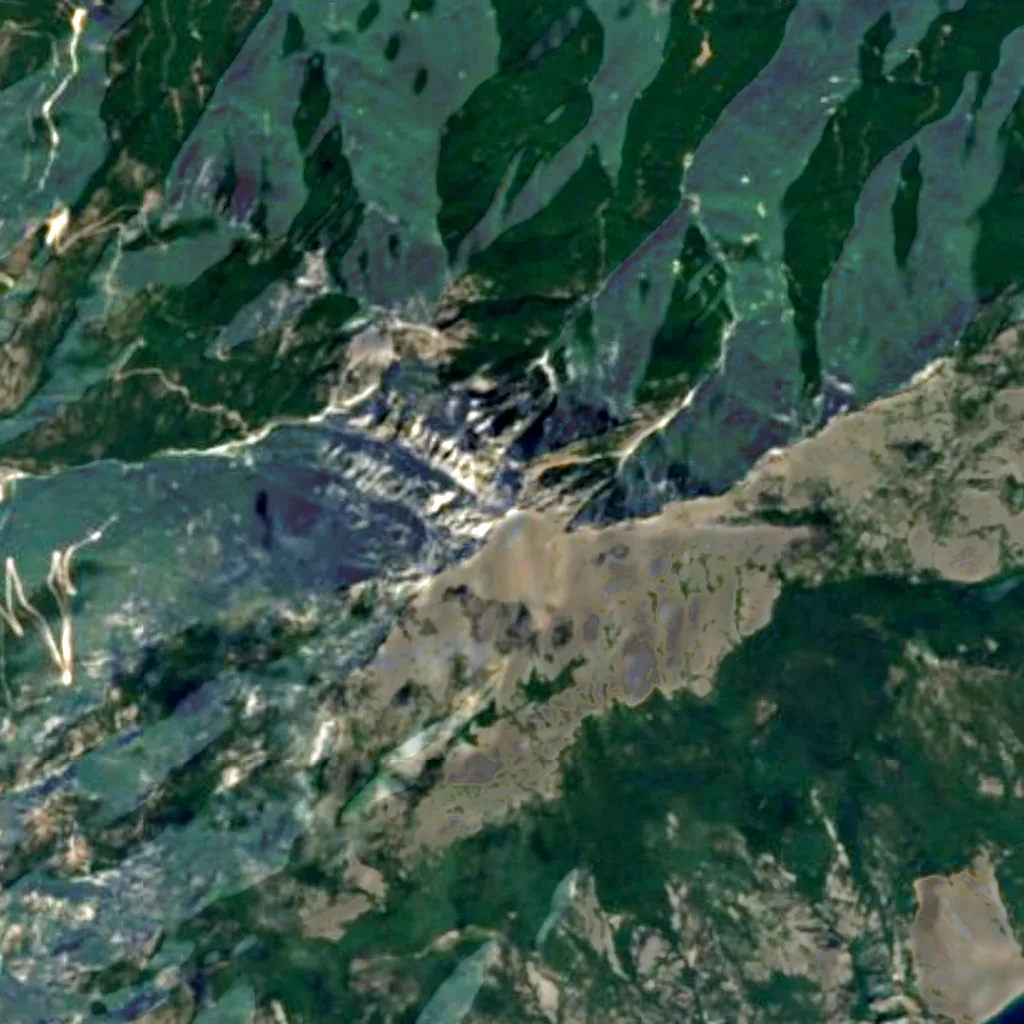 Oros Athos van boven gezien (Sentinel-2)