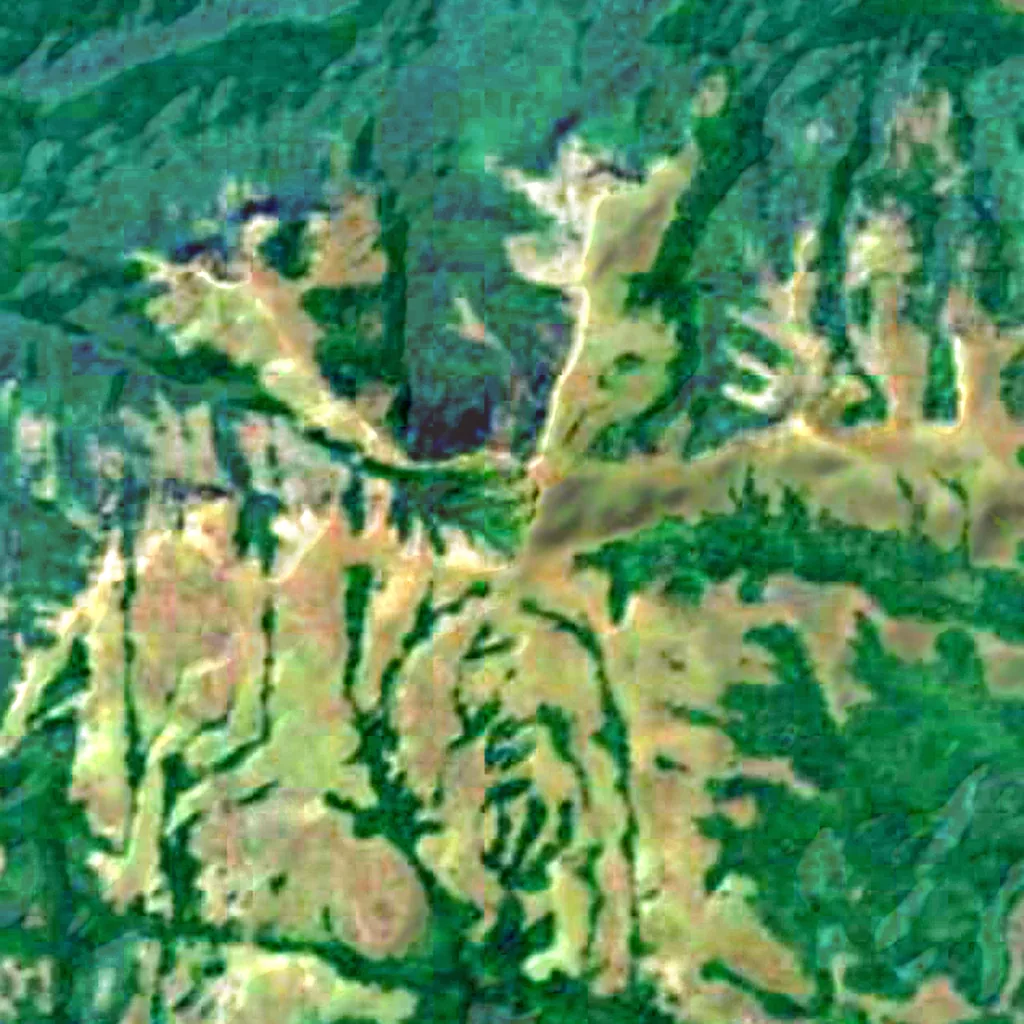 Bintumani von oben gesehen (Sentinel-2)