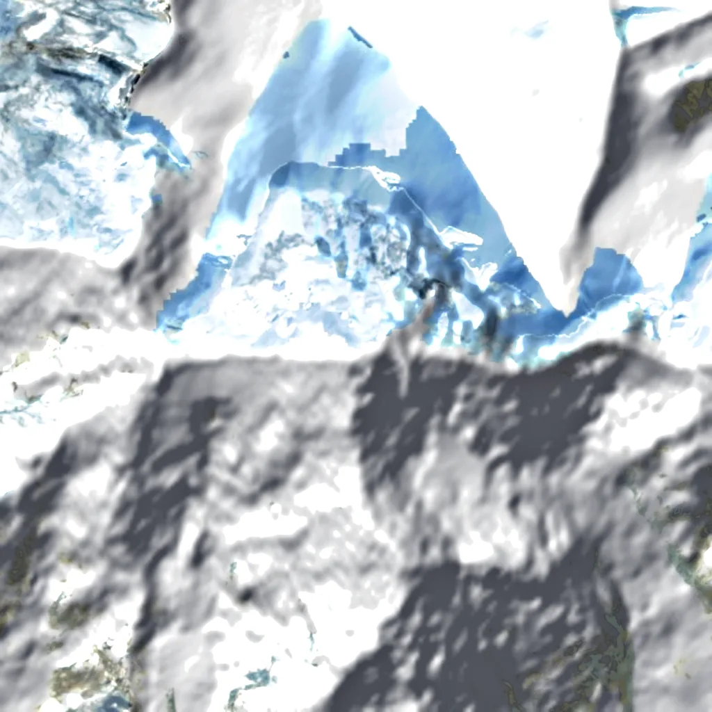 Mount Fairweather von oben gesehen (Sentinel-2)