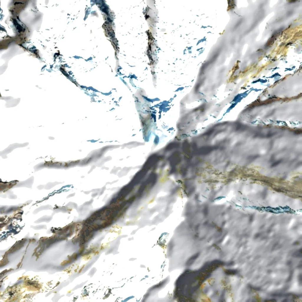 Mount Iliamna van boven gezien (Sentinel-2)