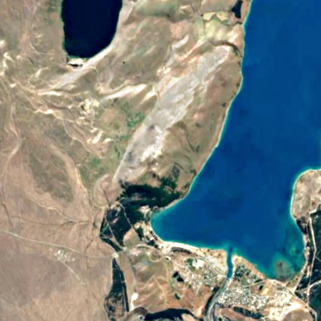 Mt John University Observatory von oben gesehen (Sentinel-2)
