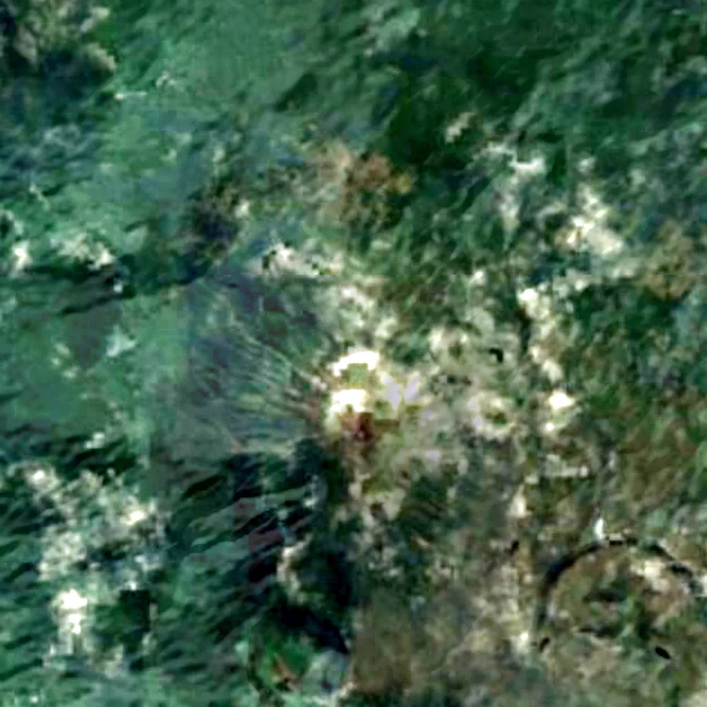 Karisimbi von oben gesehen (Sentinel-2)