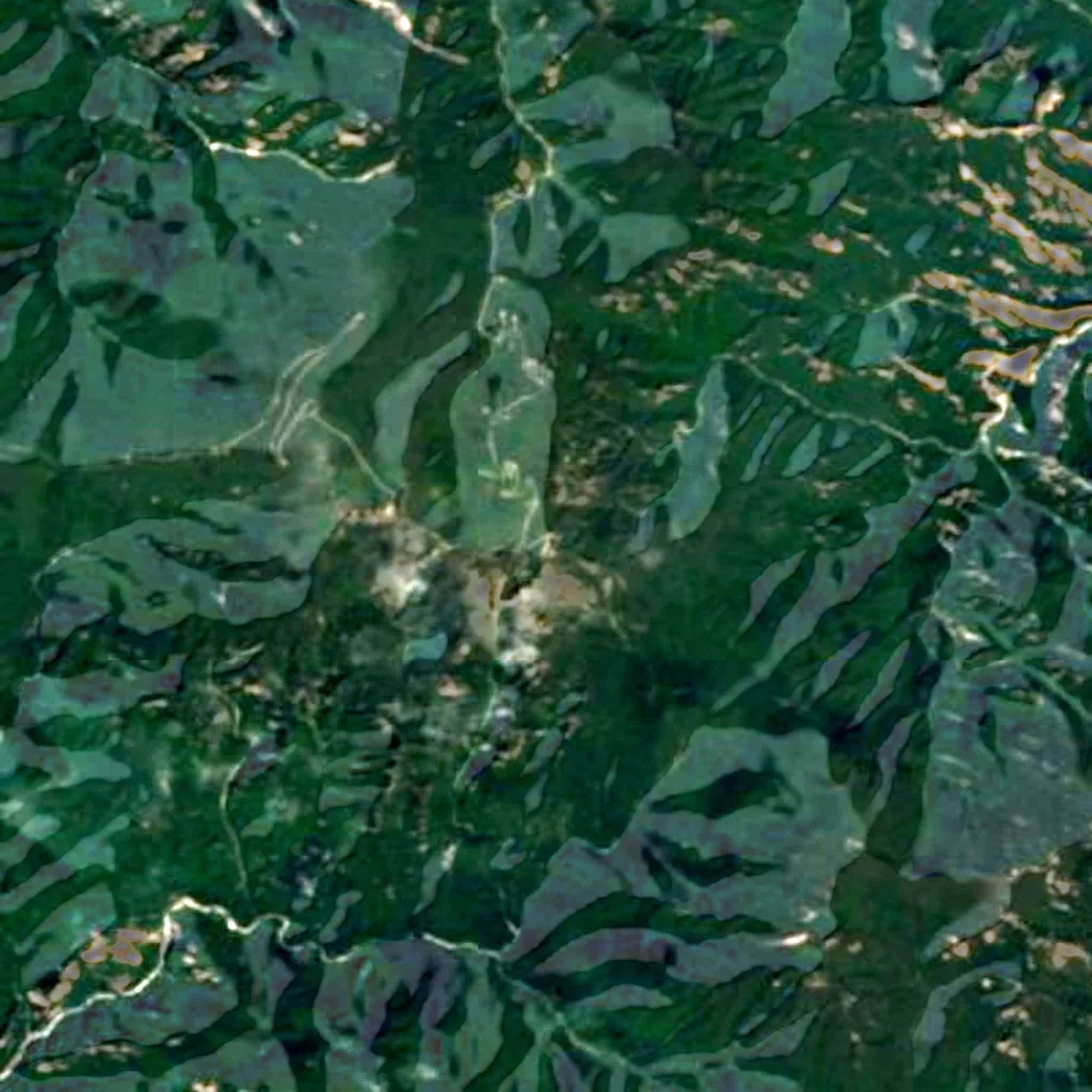 Kumgangsan van boven gezien (Sentinel-2)