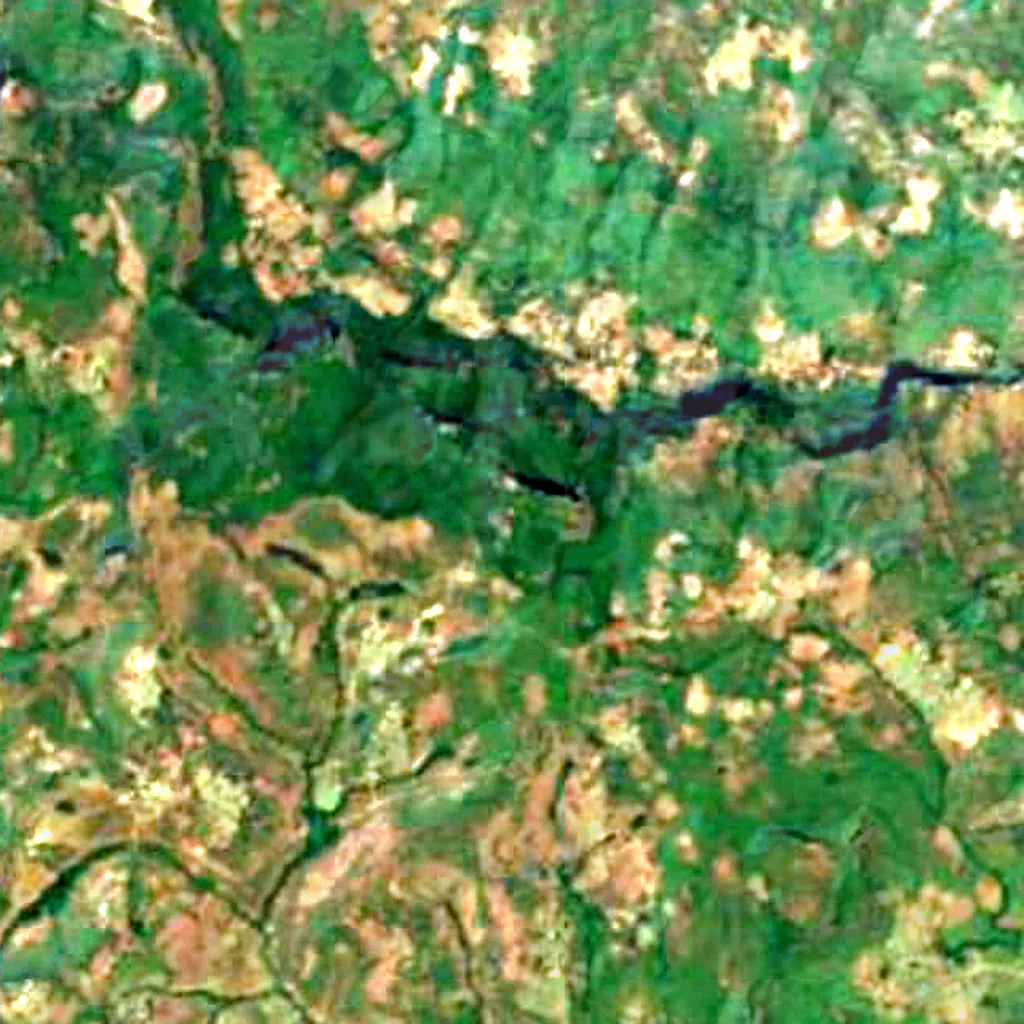 Mont Loura vu d'en haut (Sentinel-2)