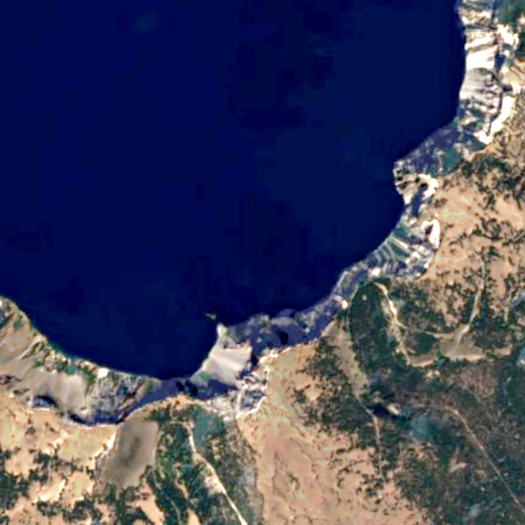 Mount Mazama von oben gesehen (Sentinel-2)