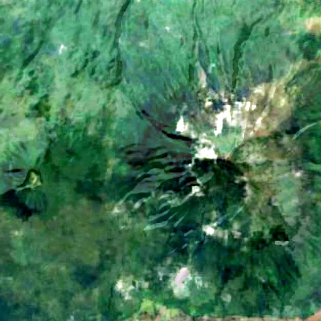 Monte Muhabura visto desde arriba (Sentinel-2)