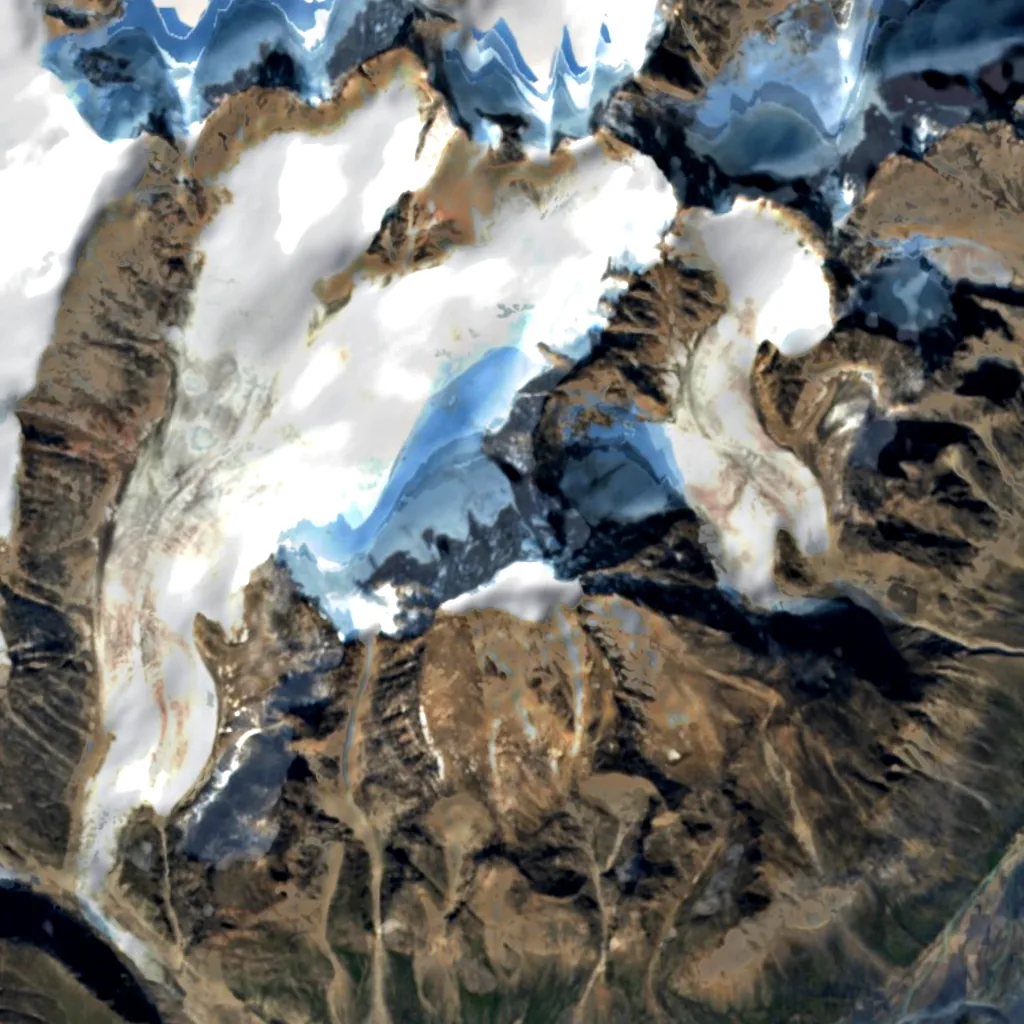 Mount Odin seen from above (Sentinel-2)