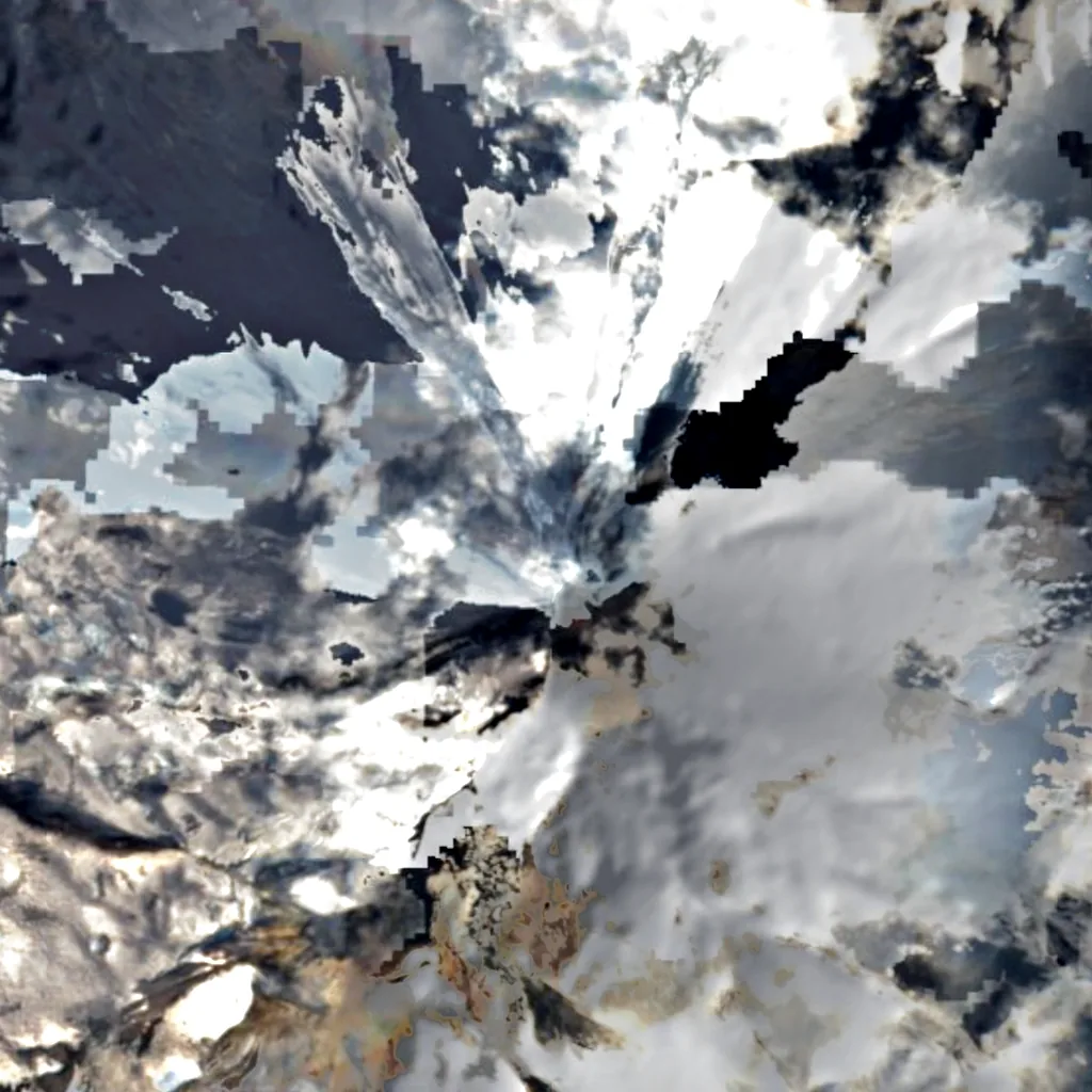 Pavlof visto desde arriba (Sentinel-2)