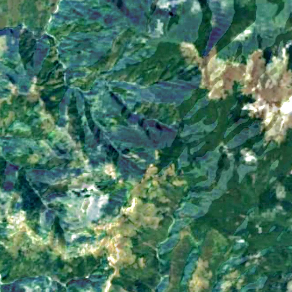 Mount Pulag seen from above (Sentinel-2)