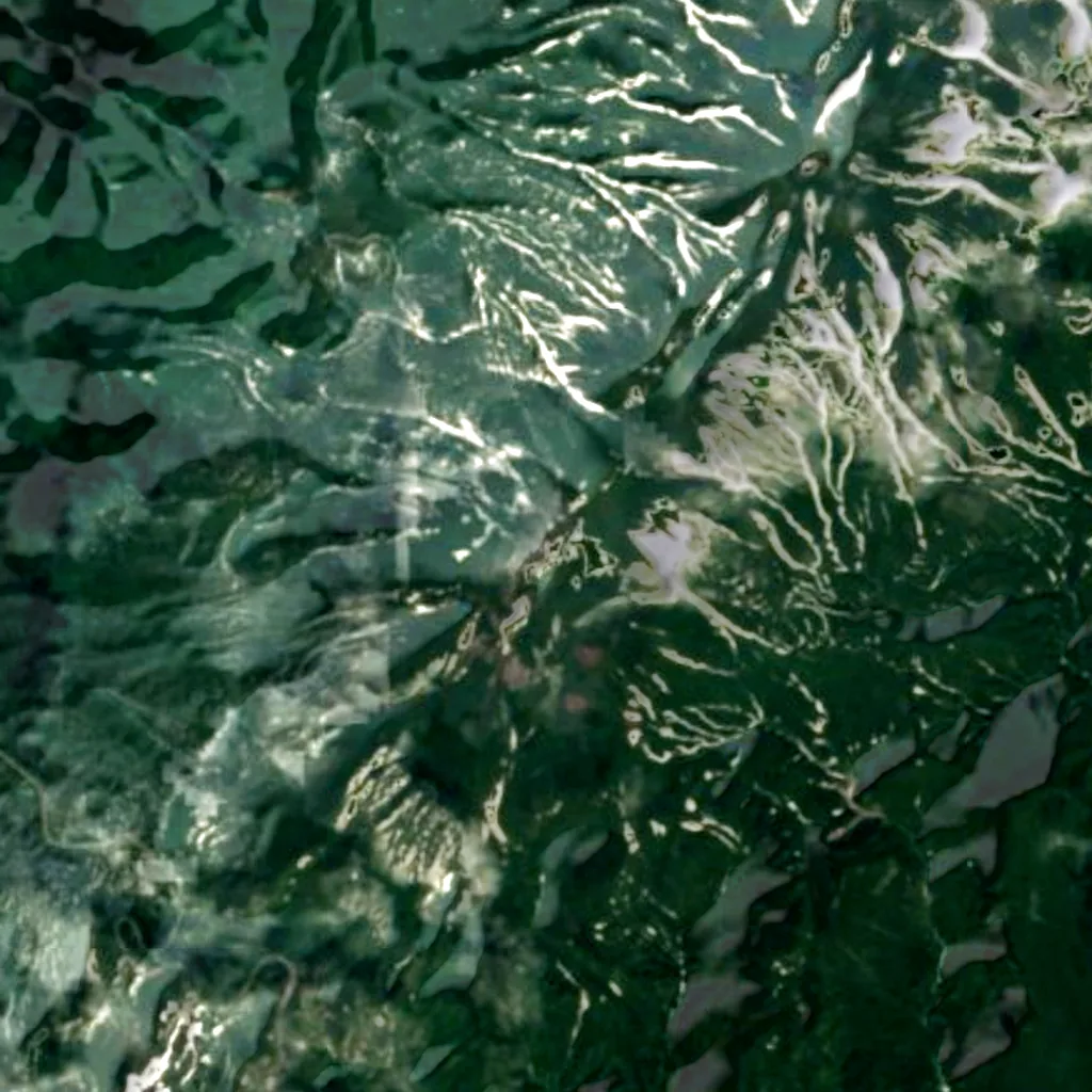 Mount Rausu van boven gezien (Sentinel-2)