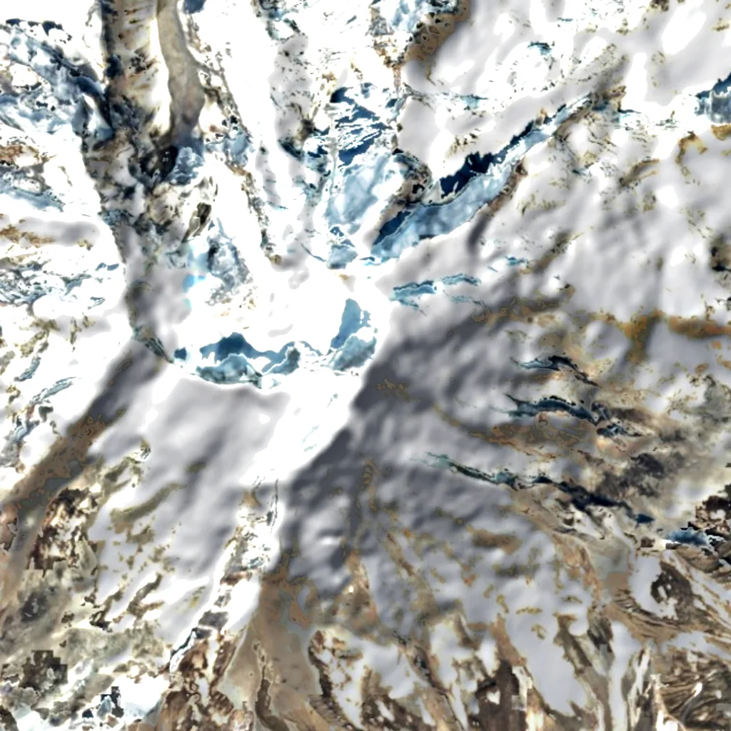 Monte Redoubt visto de cima (Sentinel-2)