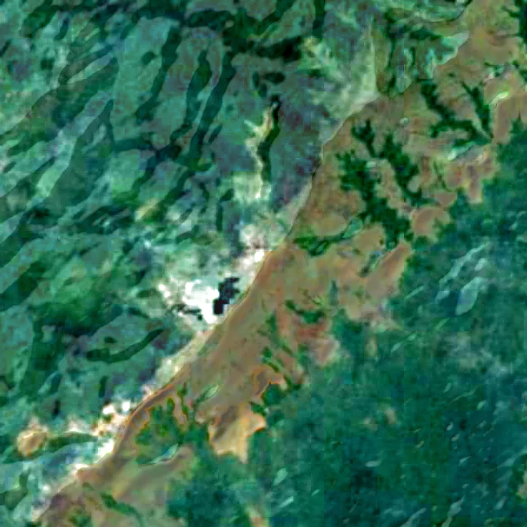 Mount Nimba van boven gezien (Sentinel-2)