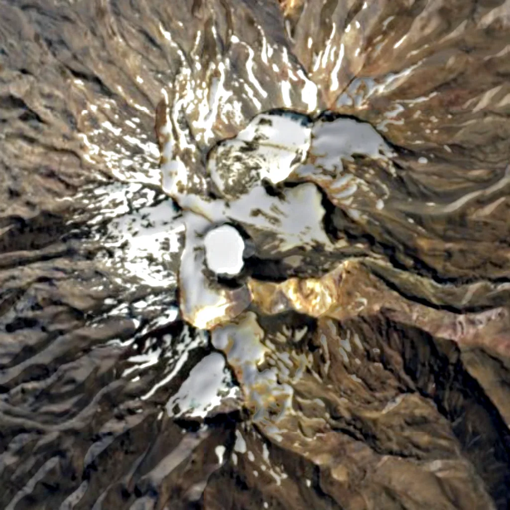 Mount Ruapehu seen from above (Sentinel-2)
