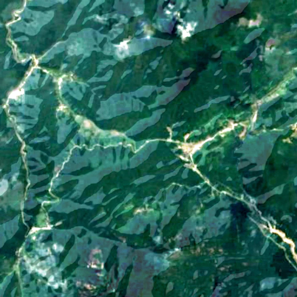 Sanqing Shan von oben gesehen (Sentinel-2)