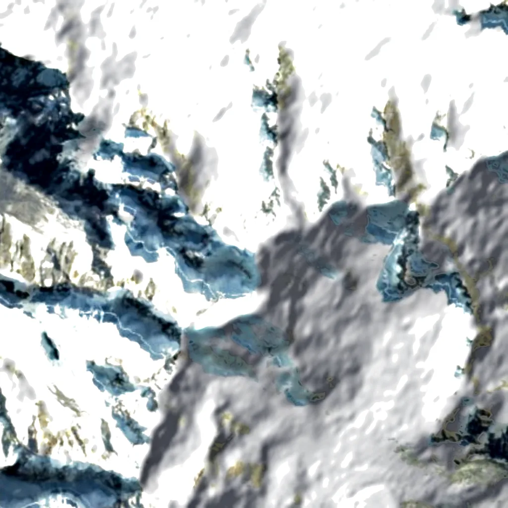 Mount Tasman von oben gesehen (Sentinel-2)