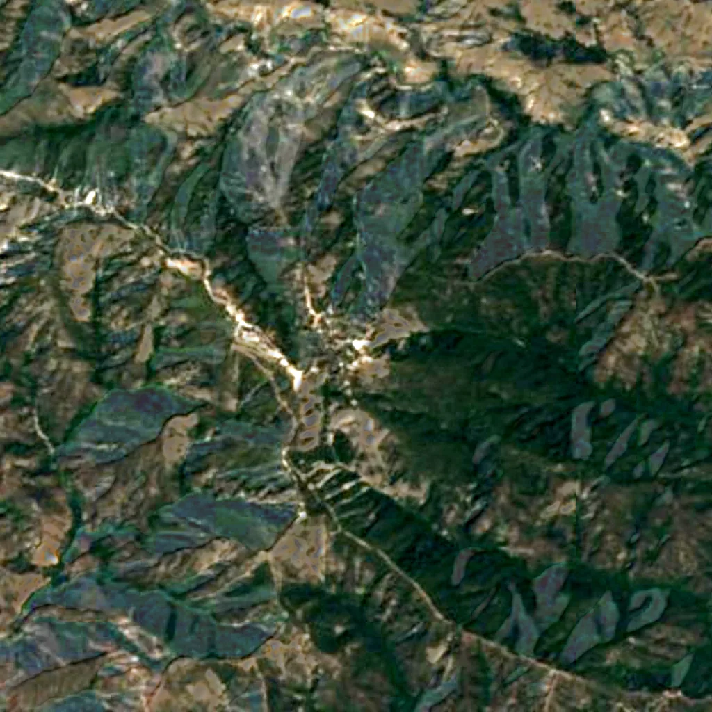 Osservatorio di Monte Wilson visto dall'alto (Sentinel-2)