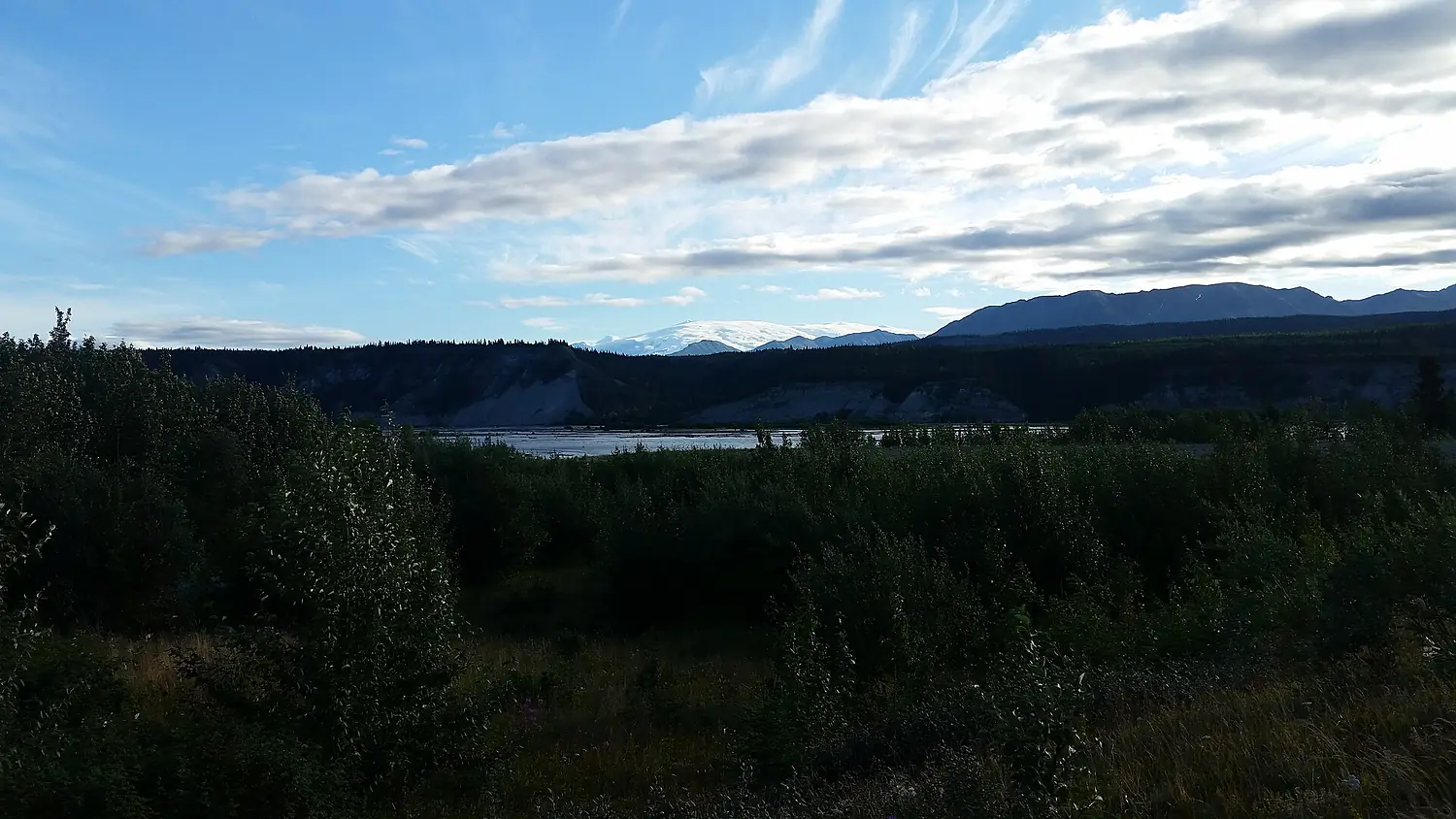 Mount Wrangell as seen from Chitina Airport