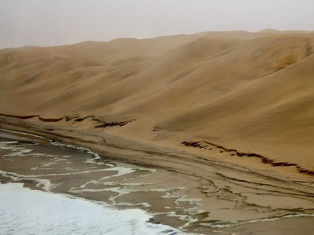 Namib desert and ocean