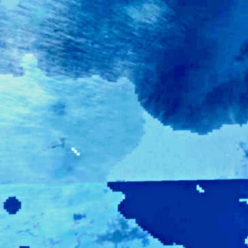 Lac Namtso vu d'en haut (Sentinel-2)