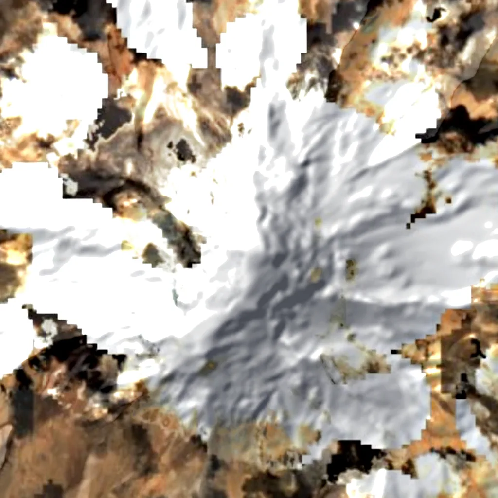 Sajama von oben gesehen (Sentinel-2)