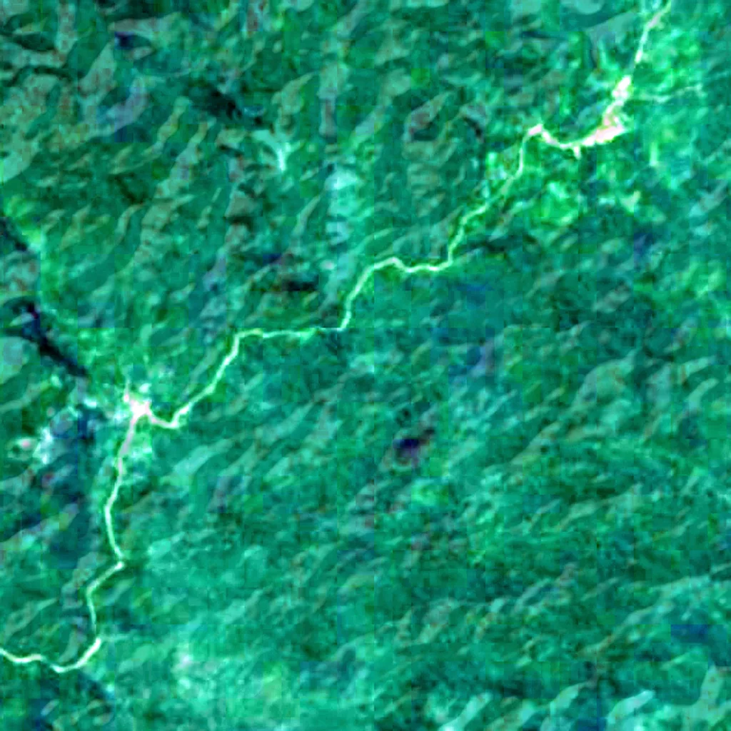 Nuova Britannia visto dall'alto (Sentinel-2)