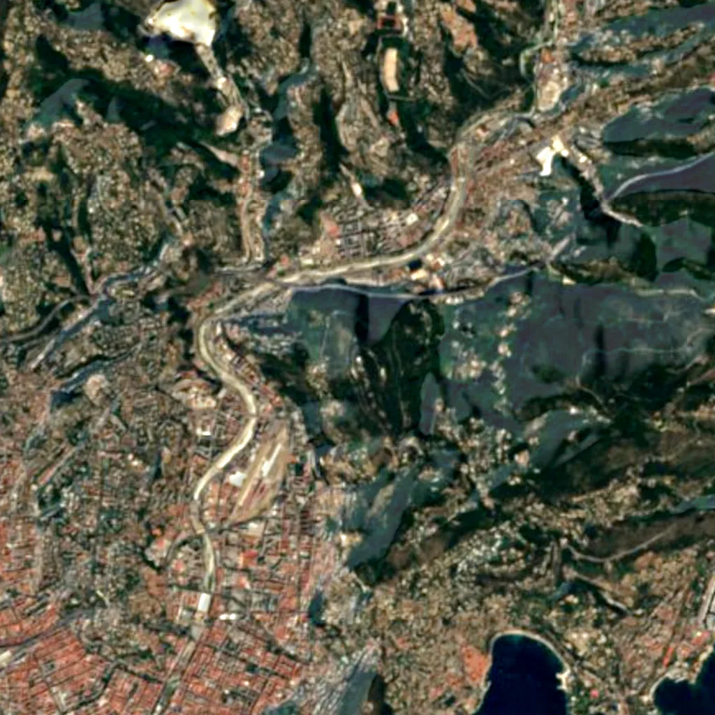 Observatoire de Nice von oben gesehen (Sentinel-2)