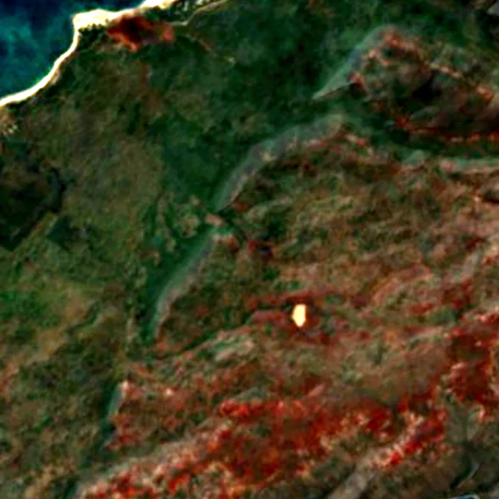 Niʻihau visto desde arriba (Sentinel-2)
