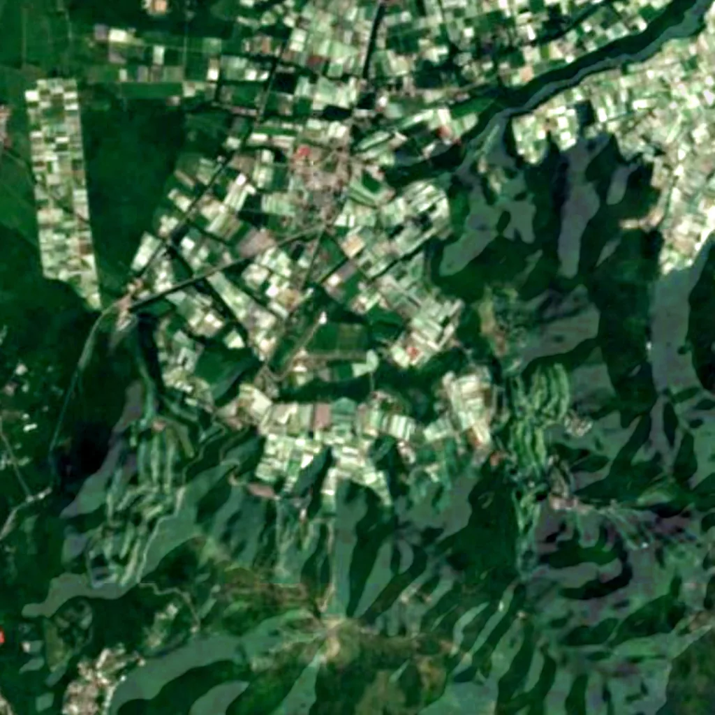 Nobeyama radio observatory visto desde arriba (Sentinel-2)
