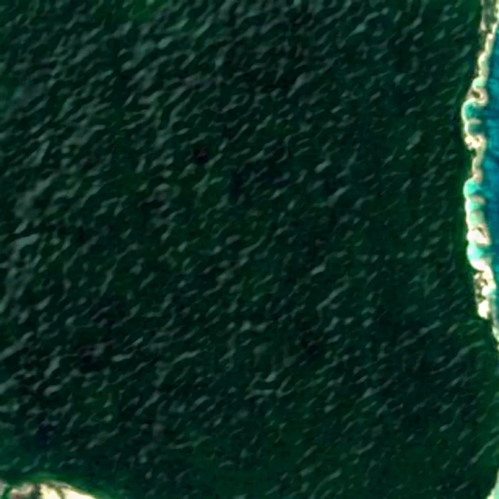 Île de North Sentinel vu d'en haut (Sentinel-2)