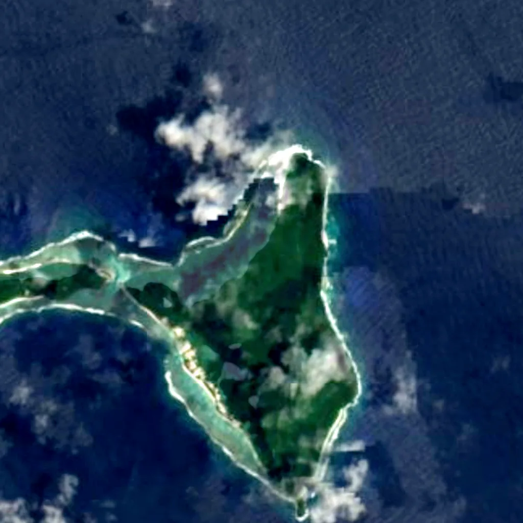 Ofu-Olosega visto dall'alto (Sentinel-2)