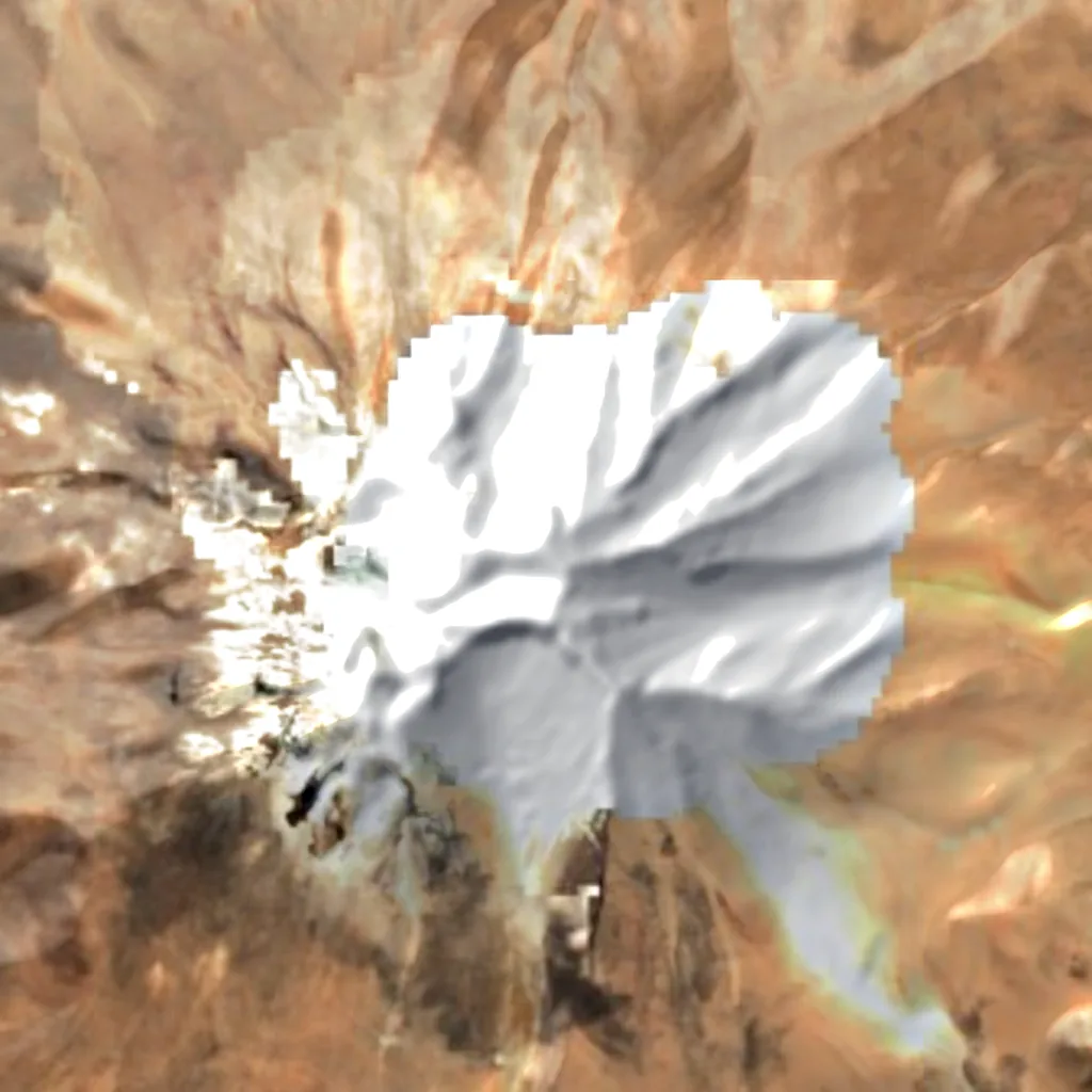 Ollagüe von oben gesehen (Sentinel-2)